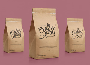Free Packaging Craft Stitched Bag Mockup PSD craft bag bag bag 