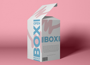 Free Packaging Open Box Mockup PSD box nado 