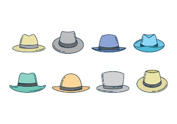 Free Panama Hat Vector Collection