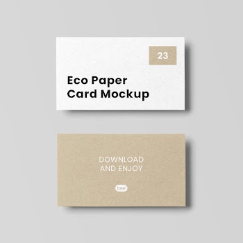 Free Paper Business Card Mockup