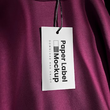 Free Paper Label on Hoodie Mockup