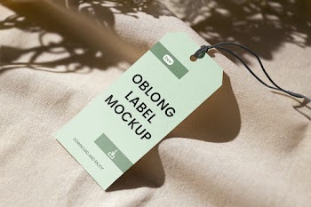 Free Paper Label with Twine Mockup