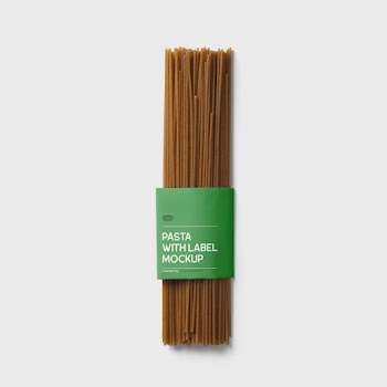 Free Pasta with Label Mockup