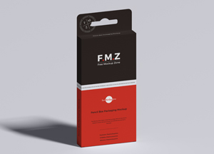 Free Pencil Box Packaging Mockup emz 