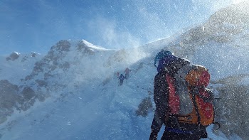 Free person hiking in snow | Free Photo - rawpixel