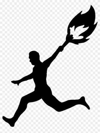 Free Person Running Clipart Best Activities - Olympic Torch Black And White
