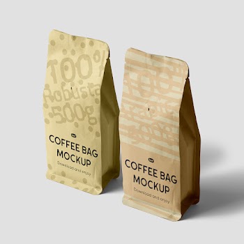 Free Perspective Coffee Bag Mockups