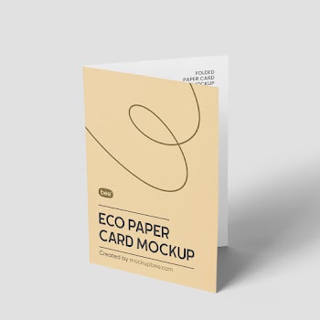 Free Perspective Folded Brochure Mockup