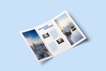 Free Perspective Trifold Brochure Mockup