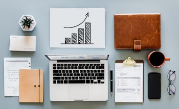 Free Photo of accounting, aerial, application