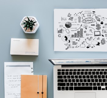 Free Photo of accounting, aerial, application