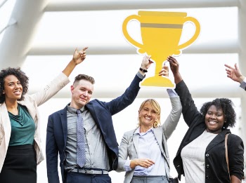 Free Photo of achievement, arms raised, business