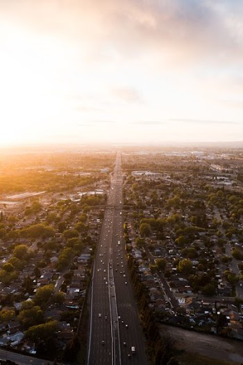 Free Photo of aerial, commute, roads