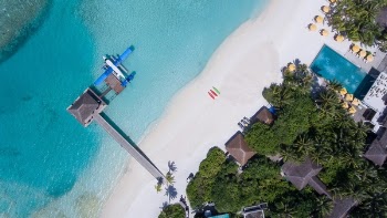 Free Photo of aerial, land, water