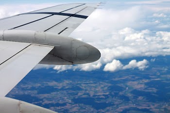 Free Photo of airplane, wing, flying