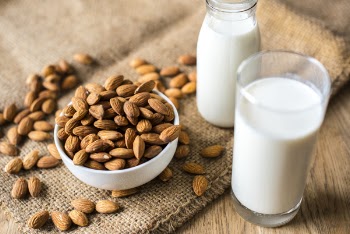 Free Photo of almond, almond milk, bottle