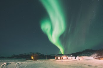 Free Photo of aurora, green, light