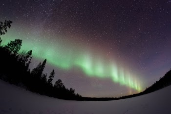 Free Photo of aurora, green, stars