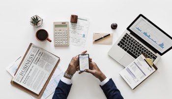 Free Photo of bankbook, business, coffee cup