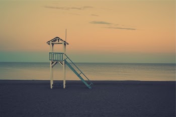 Free Photo of beach, sunset, dusk