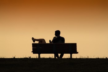 Free Photo of bench, couple, sunset