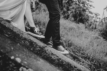 Free Photo of black and white, pathway, legs