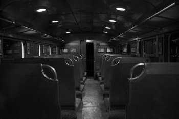Free Photo of black and white, seats, train