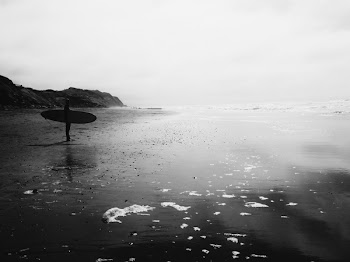 Free Photo of black and white, surfer, surf board