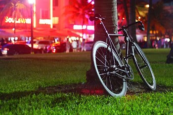 Free Photo of black, bike, night