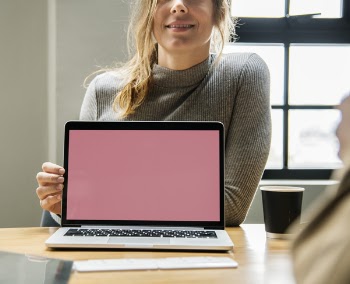 Free Photo of blond, caucasian, computer