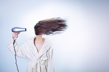 Free Photo of blow dryer, long hair, robe