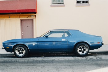 Free Photo of blue, mustang, car