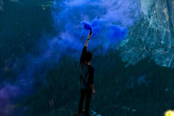 Free Photo of blue, smoke, flair