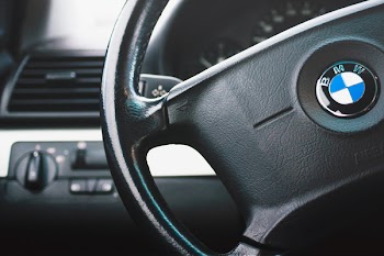 Free Photo of BMW, steering wheel, car