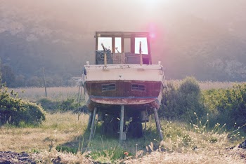 Free Photo of boat, sunset, maintenance