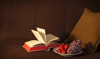 Free Photo of book, reading, fruits