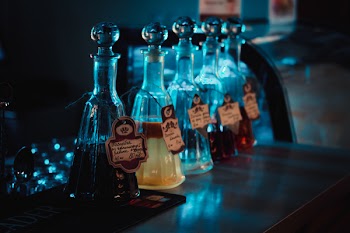 Free Photo of bottle, glass, condiments
