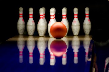 Free Photo of bowling alley, ball, pins
