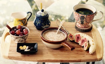 Free Photo of breakfast, grapes, banana