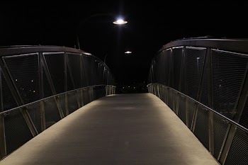 Free Photo of bridge, pathway, light