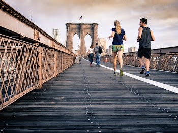 Free Photo of Brookly bridge, running, jogging