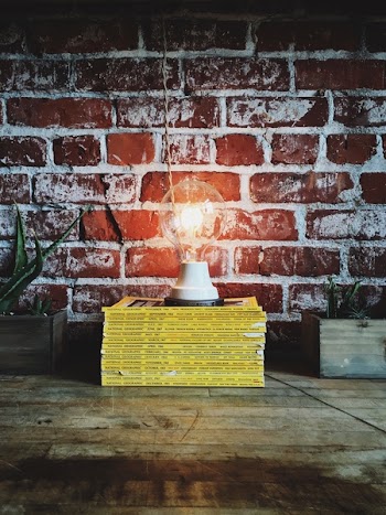 Free Photo of bulb, idea, bricks