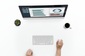 Free Photo of business, coffee cup, computer