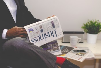 Free Photo of business, newspaper, reading