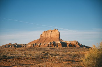 Free Photo of butte, landscape, blue