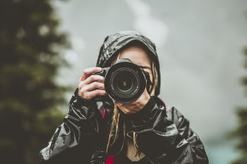 Free Photo of camera, girl, mountains