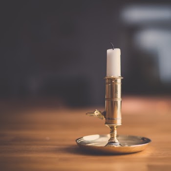 Free Photo of candle, wooden, table