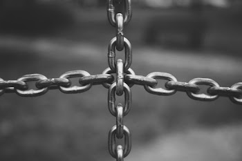 Free Photo of chains, links, black and white