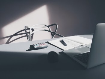 Free Photo of chair, notebook, calculator