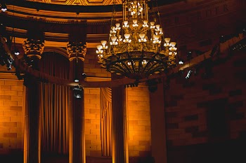 Free Photo of chandelier, lights, bricks